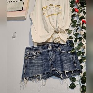 MISS ME Embelished Jean Shorts